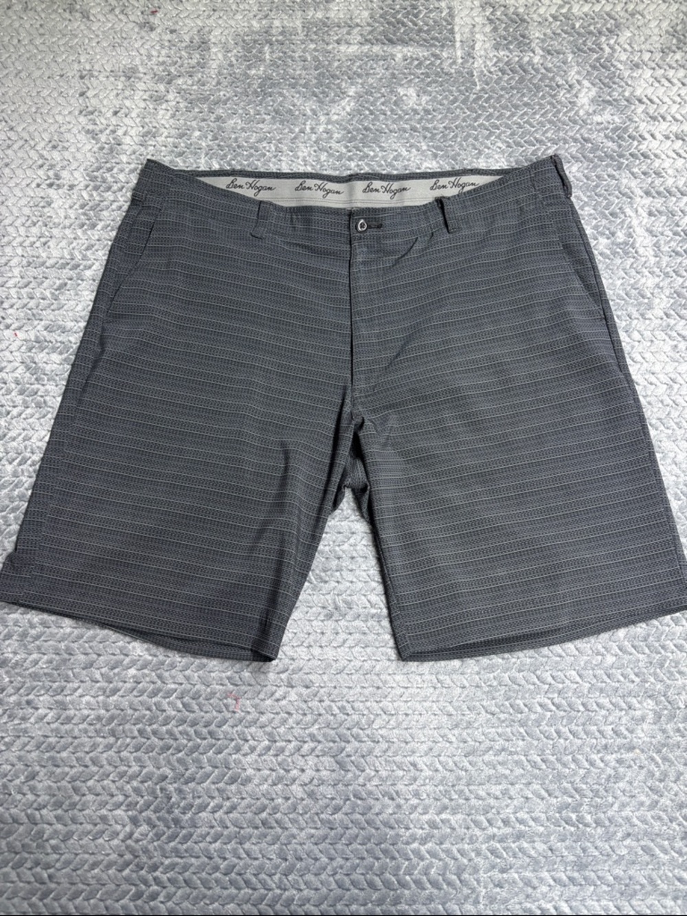 Hogan Men's Charcoal Textured Performance Shorts